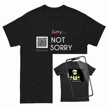 Sorry, Not Sorry - Trump Giving The Double Bird (Dark Shirt Collection)