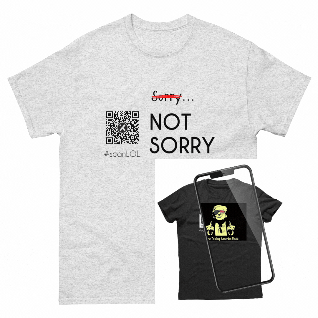 Sorry, Not Sorry - Trump Giving The Double Bird (Light Shirt Collection)